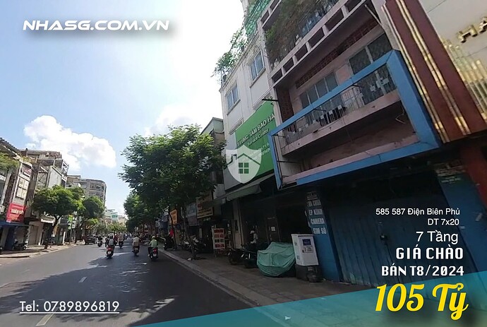 Bán nhà mặt tiền 585 587 Điện Biên Phủ Quận 34