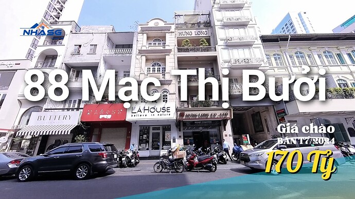 Bán nhà mặt tiền 88 Mạc Thị Bưởi Phường Bến Nghé